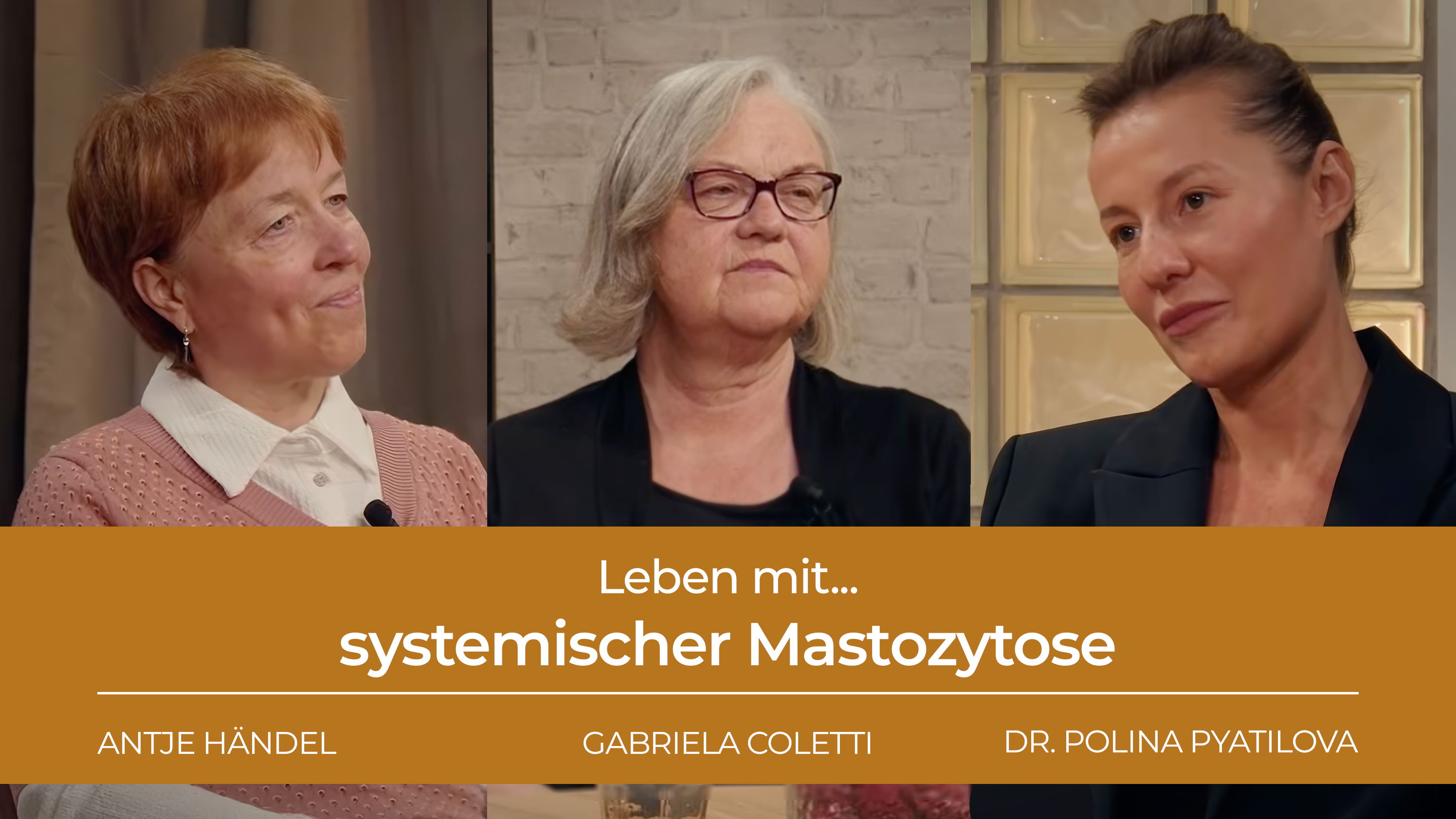 (Gesponsertes Videocast) Leben mit systemischer Mastozytose. Folge mit den Patientenvertreterinnen Antje Händel und Gabriela Coletti.