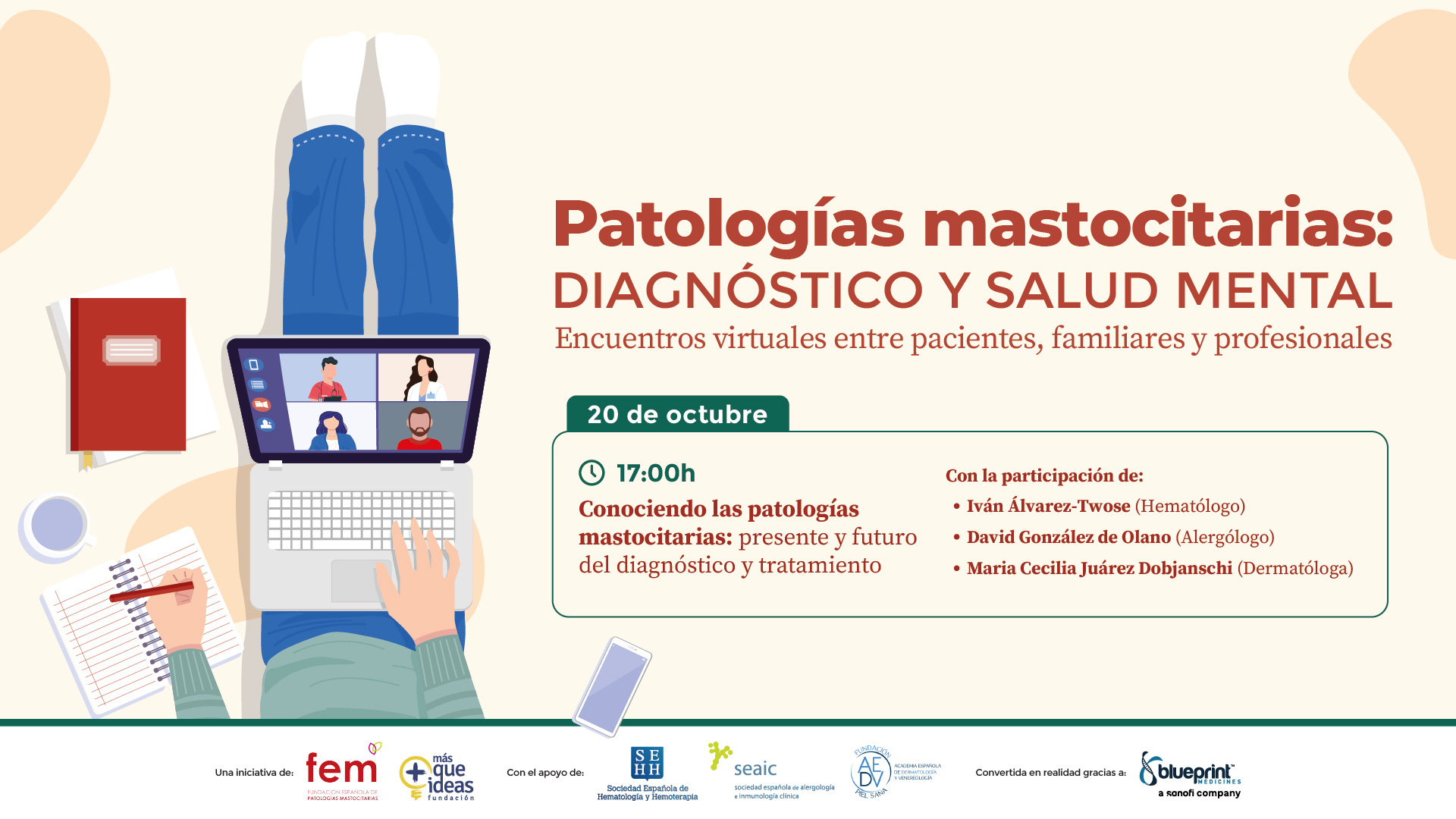 <span>(Webinar patrocinado)</span> <br><b>Conociendo las patologías mastocitarias:</b> presente y futuro del diagnóstico y tratamiento